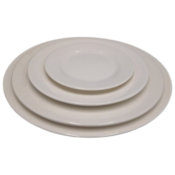 PD004-20-ASSIETTE DESSERT ROND EN PORCELAINE BLANC D 20 CM