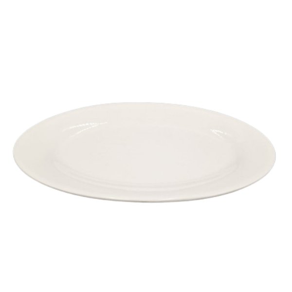 PD048-25-ASSIETTE OVAL EN PORCELAINE BLANC D 25x18 CM