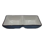 PD1239-B-COUPELLE 2 COMPARTIMENTS EN PORCELAINE BLANC D 13 CM