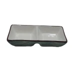 PD1239-V-COUPELLE 2 COMPARTIMENTS EN PORCELAINE BLANC D 13 CM