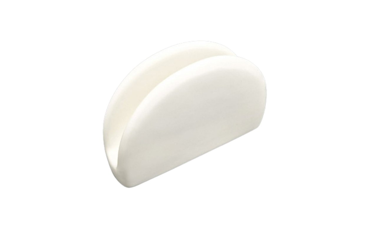 PD1306-PORTE SERVIETTES EN PORCELAINE BLANC D 13 CM