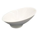 PD1476-BOL CONIQUE INCLINEE EN PORCELAINE BLANC D 20 CM