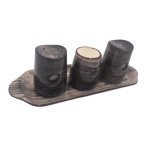 PD2049-G-SALIERE POIVRIER PORTE CURDENT EN PORCELAINE BLANC