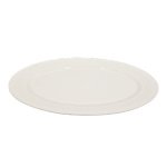 PD3046-25-ASSIETTE OVAL EN PORCELAINE BLANC DIAMANT