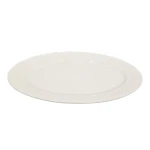 PD3046-25-ASSIETTE OVAL EN PORCELAINE BLANC DIAMANT