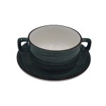 PD3394-V-BOL A CONSOMER AVEC SOUS TASSE EN PORCELAINE BLANC D 10 CM