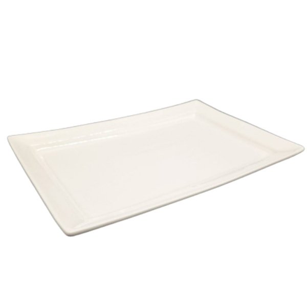 PD3466-23-ASSIETTE RECTANGULAIRE EN PORCELAINE BLANC D 23x16 CM