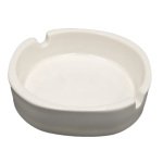 PD434-CENDRIER CARRE EN PORCELAINE BLANC D 10 CM