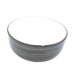 PD4834-15-G-SALADIER DROITE EN PORCELAINE BLANC D 15 CM